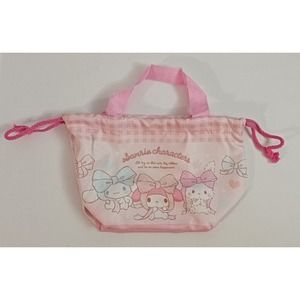 Sanrio characters mini drawstring tote / lunch bag.
